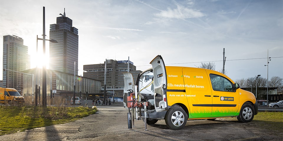 Van Gelder setzt elektrischen Bohrwagen in Amsterdam ein