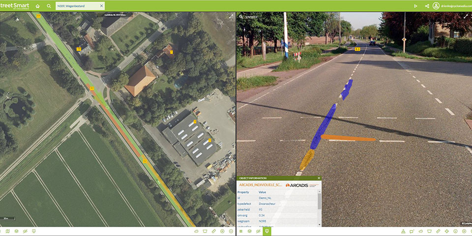 Arcadis en Cyclomedia storten zich op digitale weginspecties