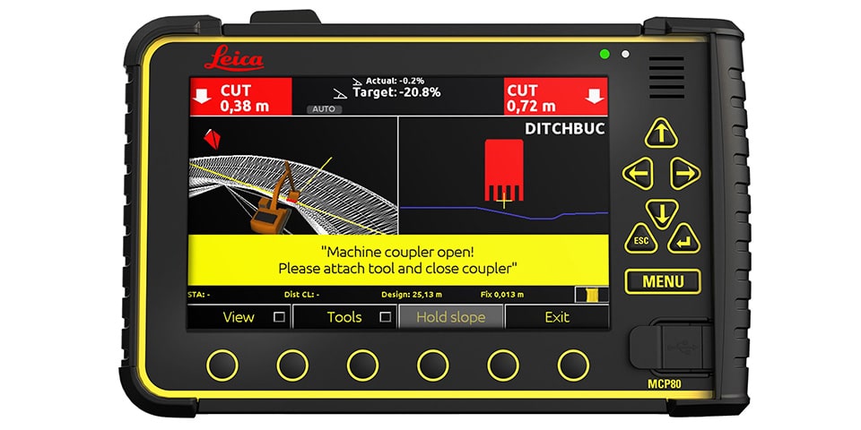 Leica Geosystems en SVAB integreren tool voor werktuigherkenning met gps-machinebesturingssystemen voor graafmachines en shovels