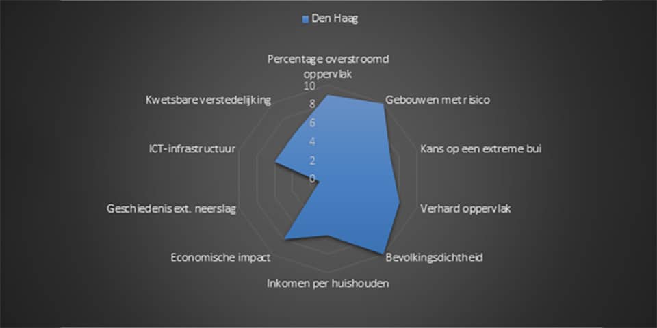 Nieuwe neerslagindex: Den Haag het hardst getroffen bij extreme neerslag