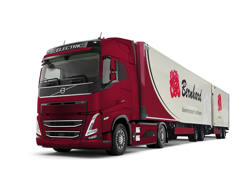 Fossielvrij vervoer bloemen en planten met Volvo FH Electric LZV voor Bernhard Transport