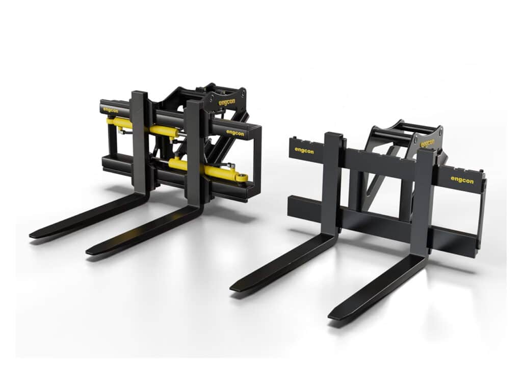 engcon lanceert lichtgewicht palletvorken voor graafmachines van 2-6 ton