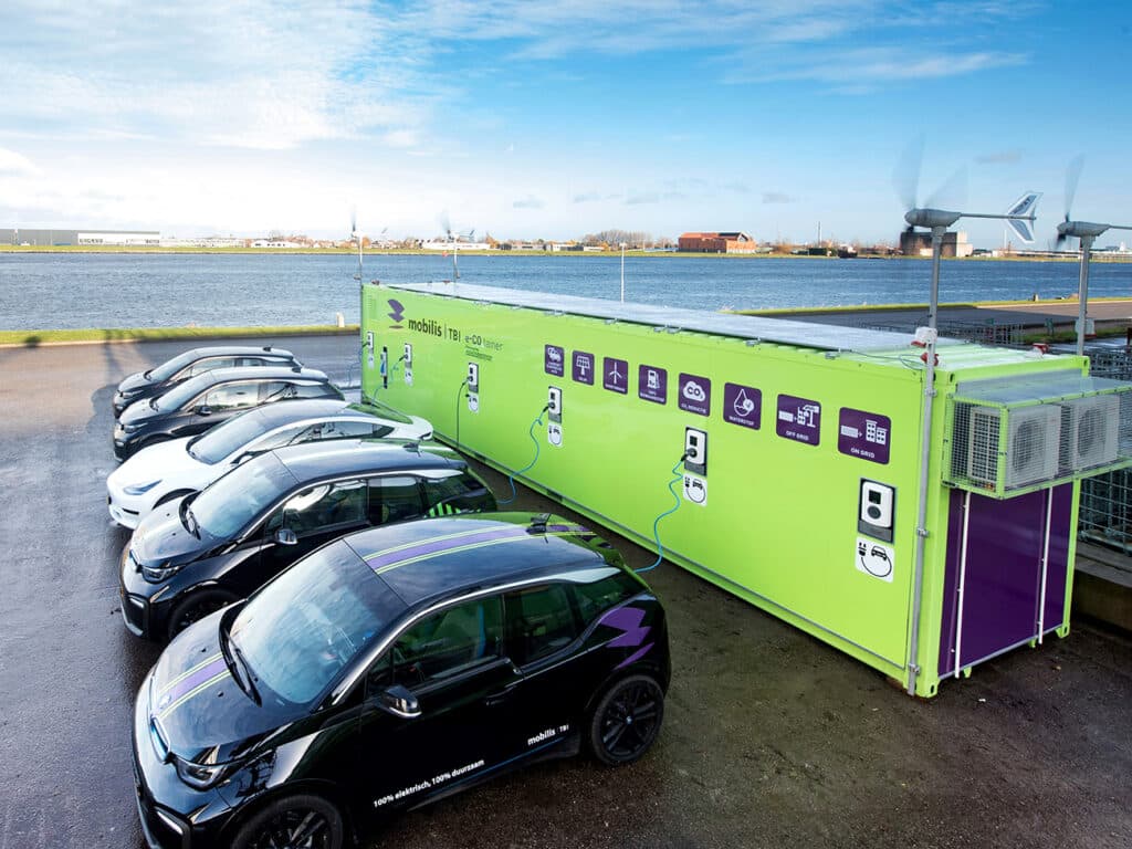 5 e CO2tainer mobiele unit voor het opladen van divers materie